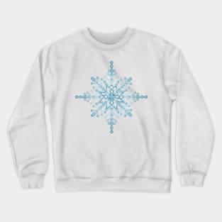 a blue snow crystal Crewneck Sweatshirt